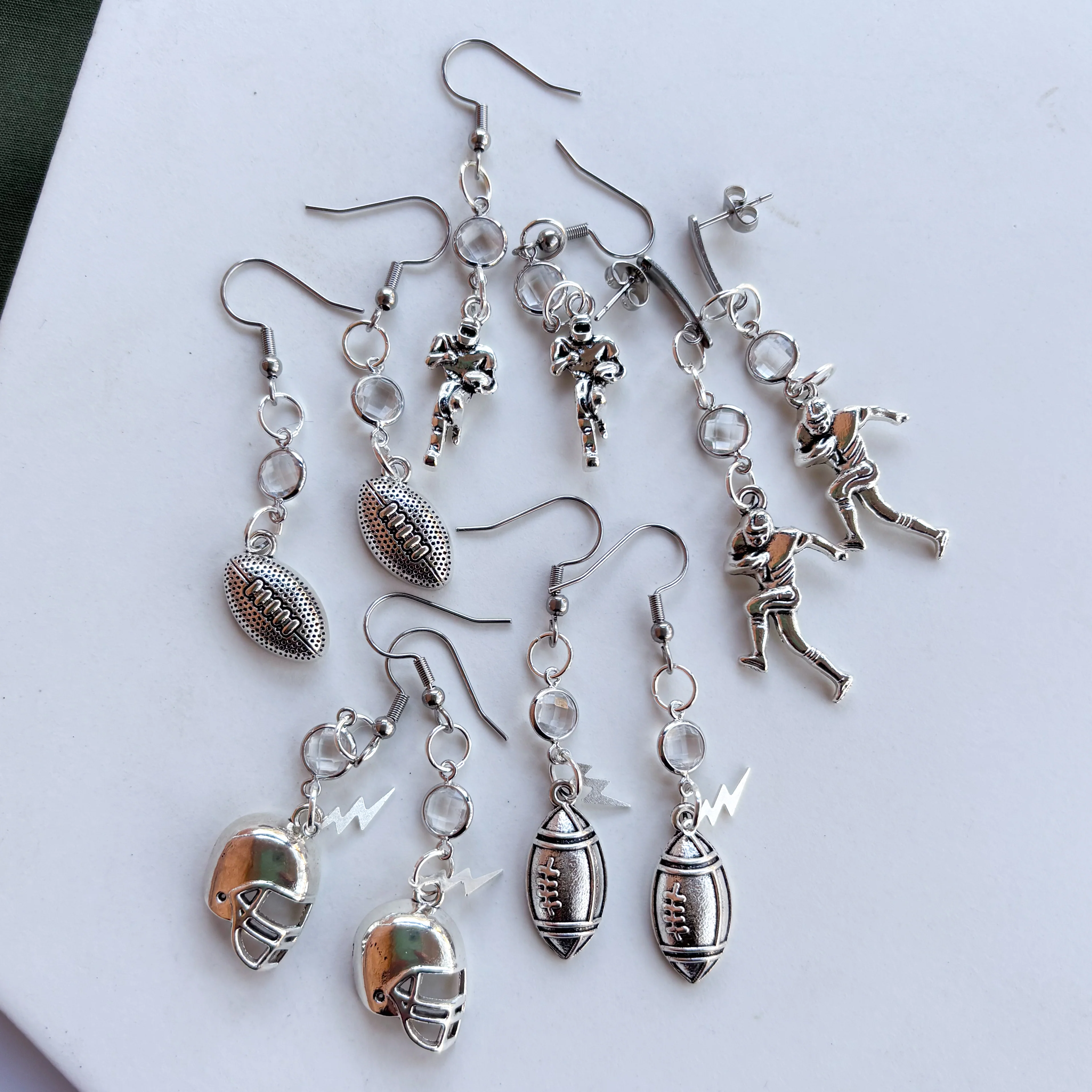 FOOTBALL CHARM EARRINGS - Image 2