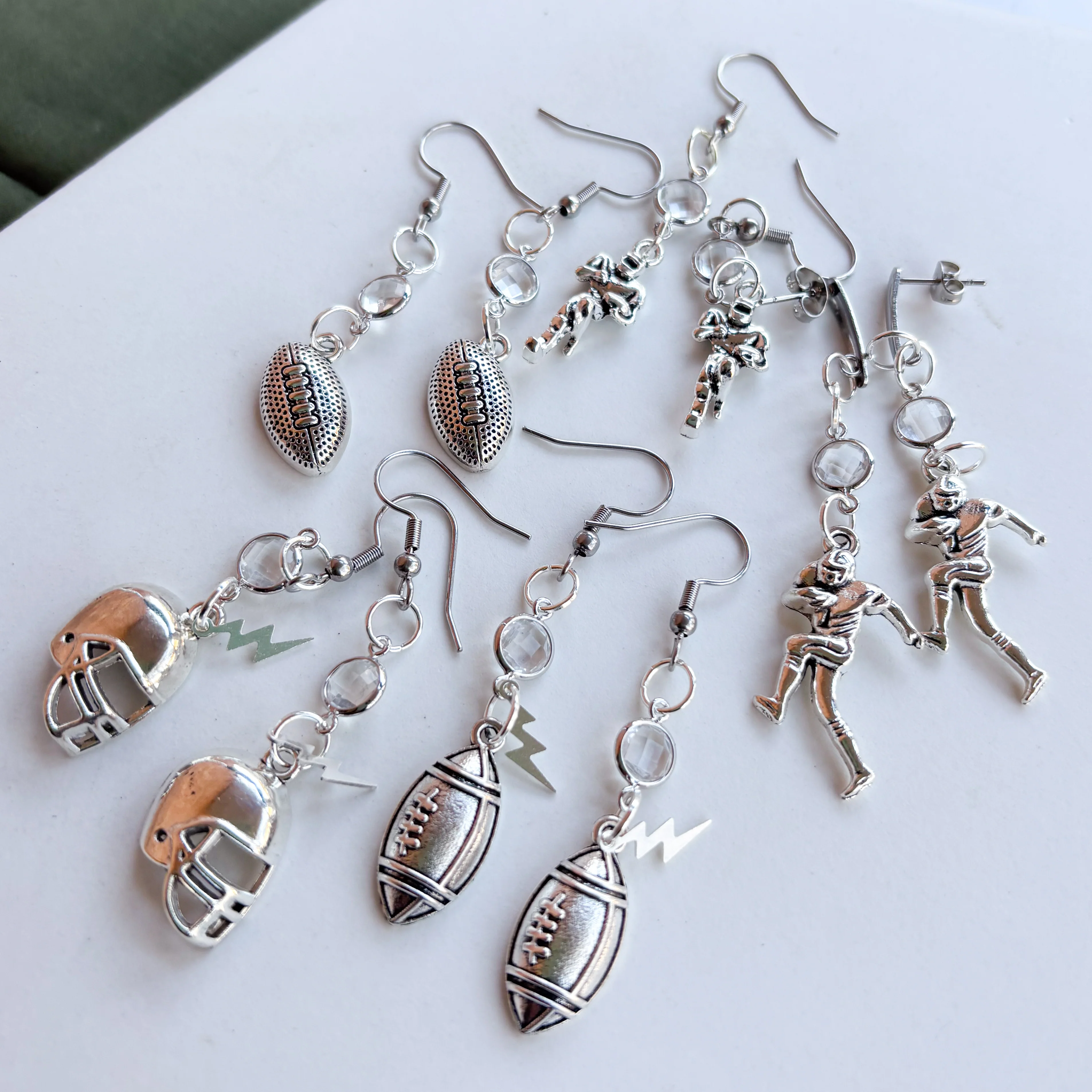 FOOTBALL CHARM EARRINGS - Image 3