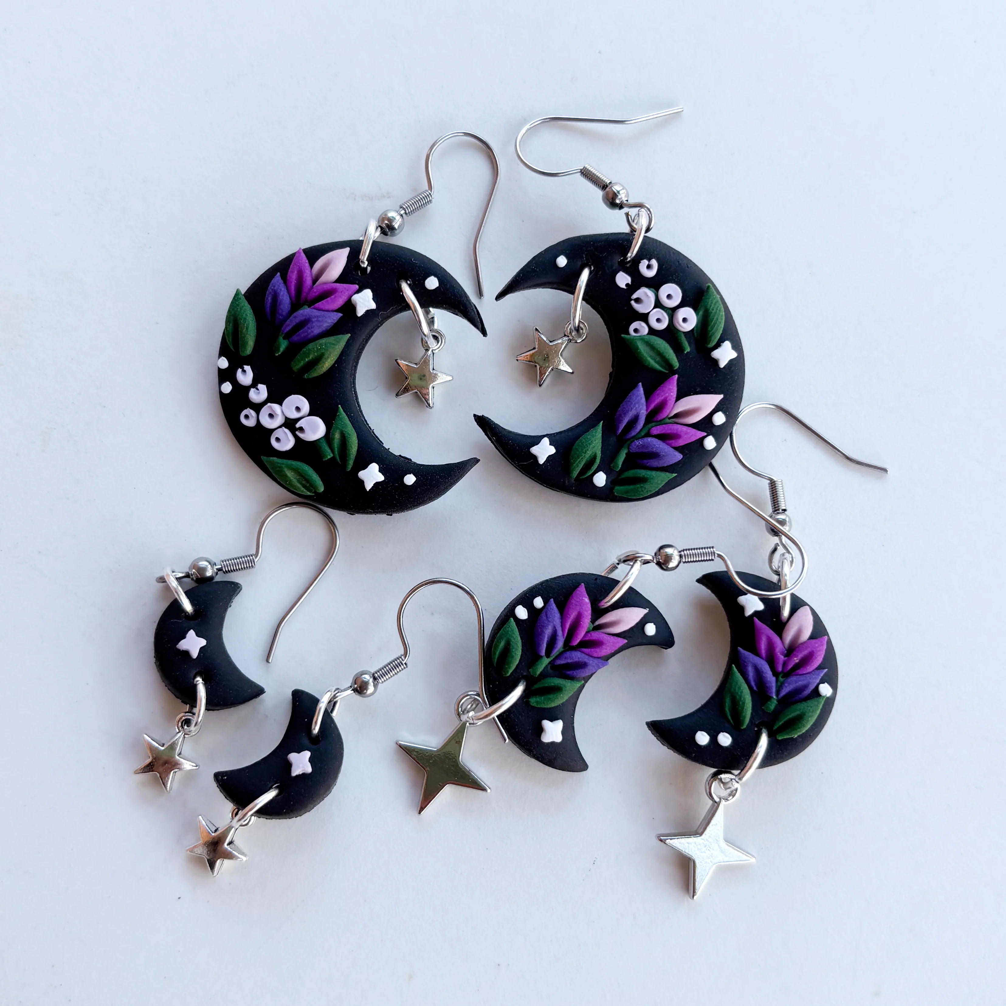 LAVENDER LILAC MOON EARRINGS (MINI) - Image 3