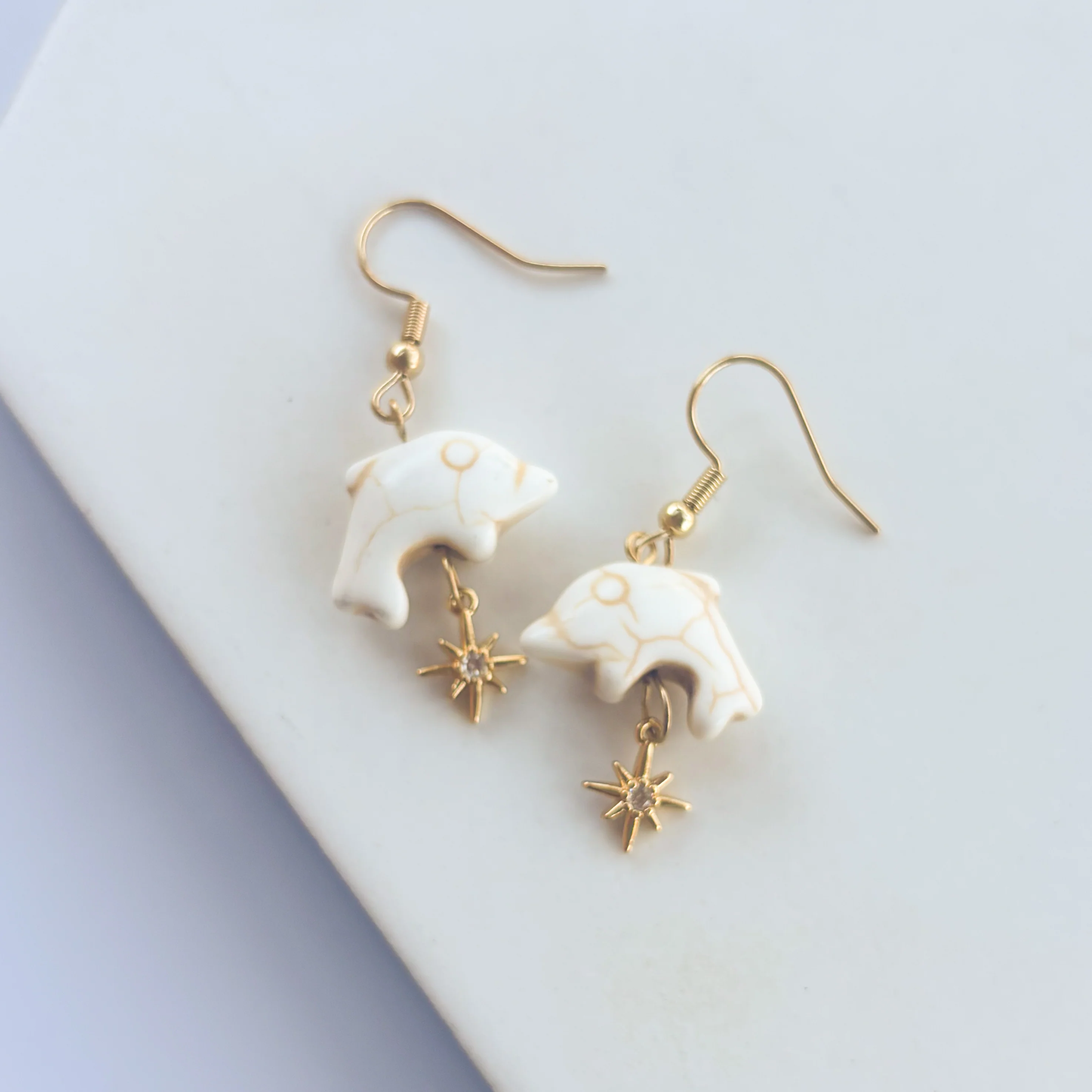 DOLPHIN & STAR CHARM EARRINGS - Image 2