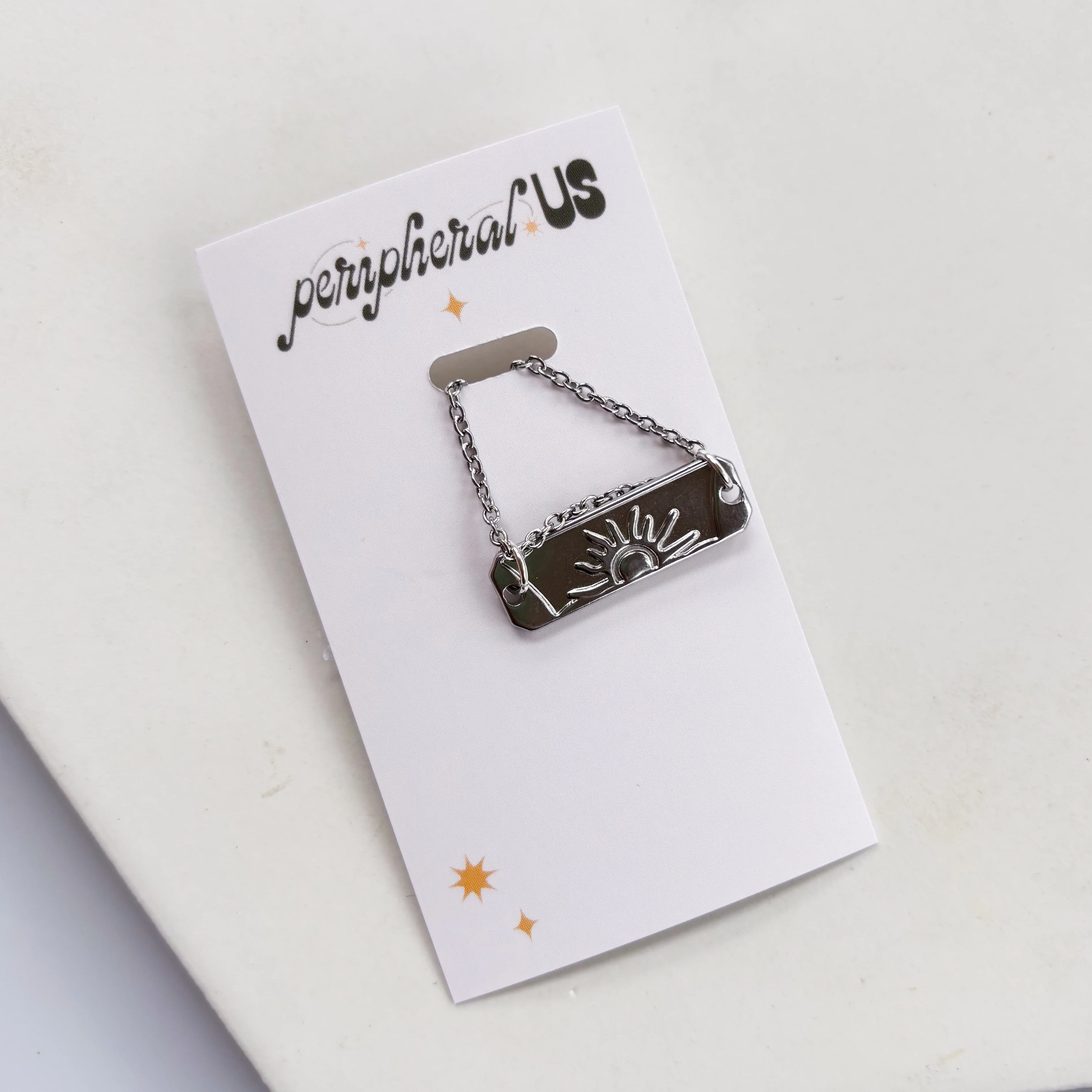 SILVER SUN CHARM NECKLACE - Image 2