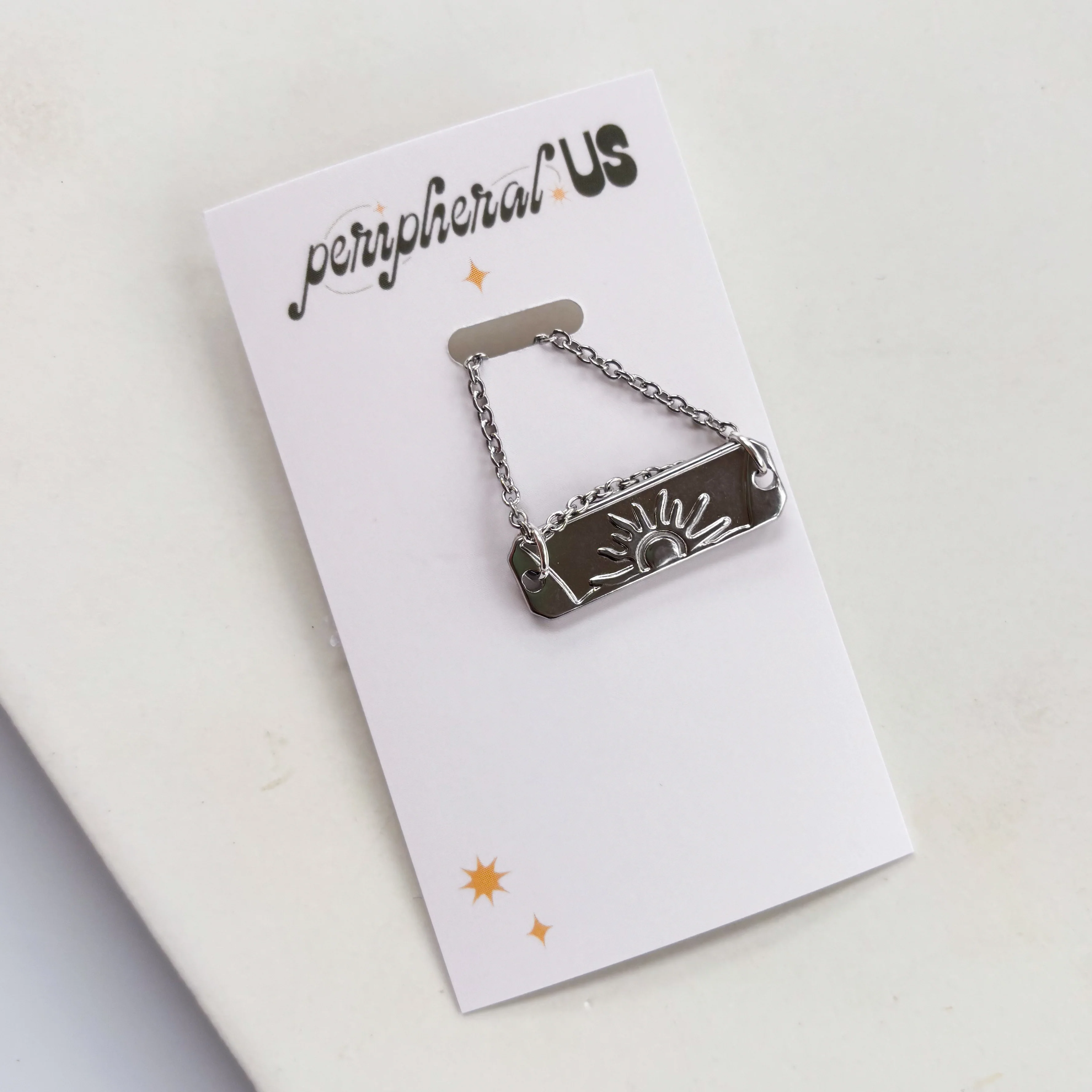 SILVER SUN CHARM NECKLACE - Image 3