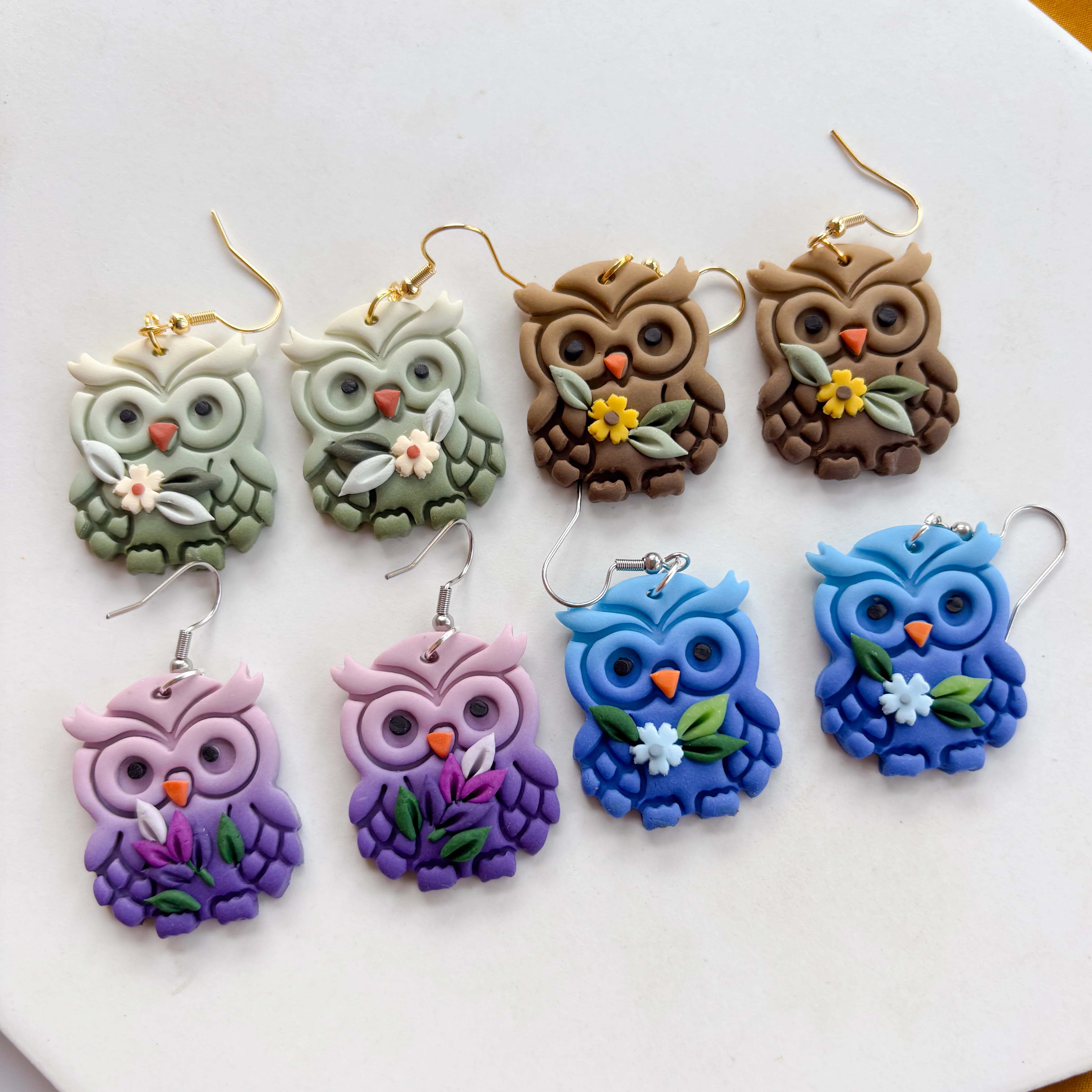 BLUE OWL EARRINGS - Image 3
