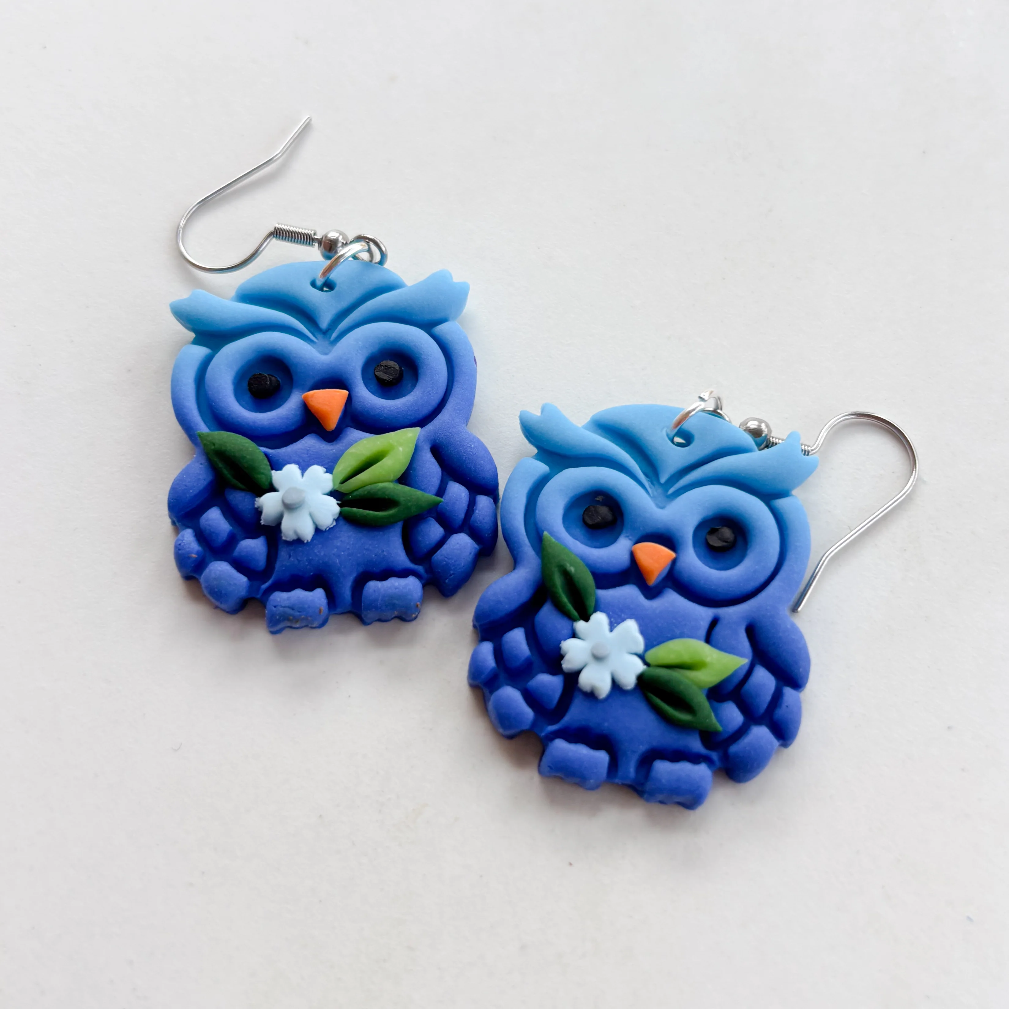 BLUE OWL EARRINGS - Image 2
