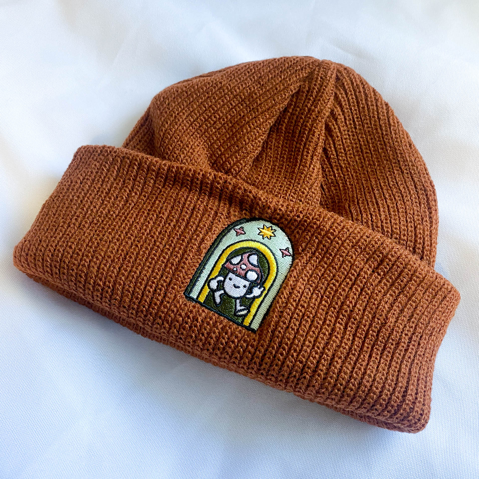 MUSHROOM KNIT FISHERMAN BEANIE - Image 2