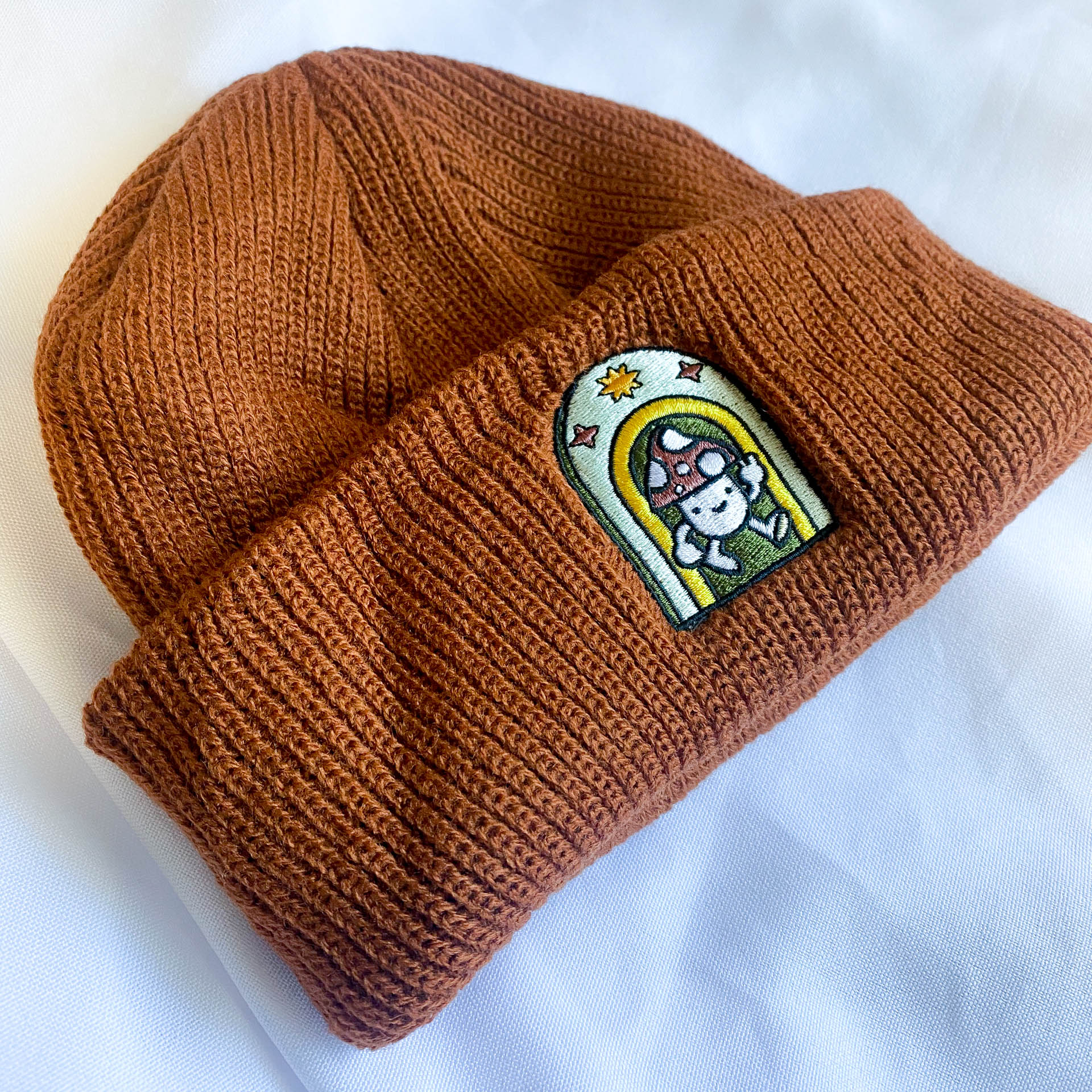 MUSHROOM KNIT FISHERMAN BEANIE - Image 3