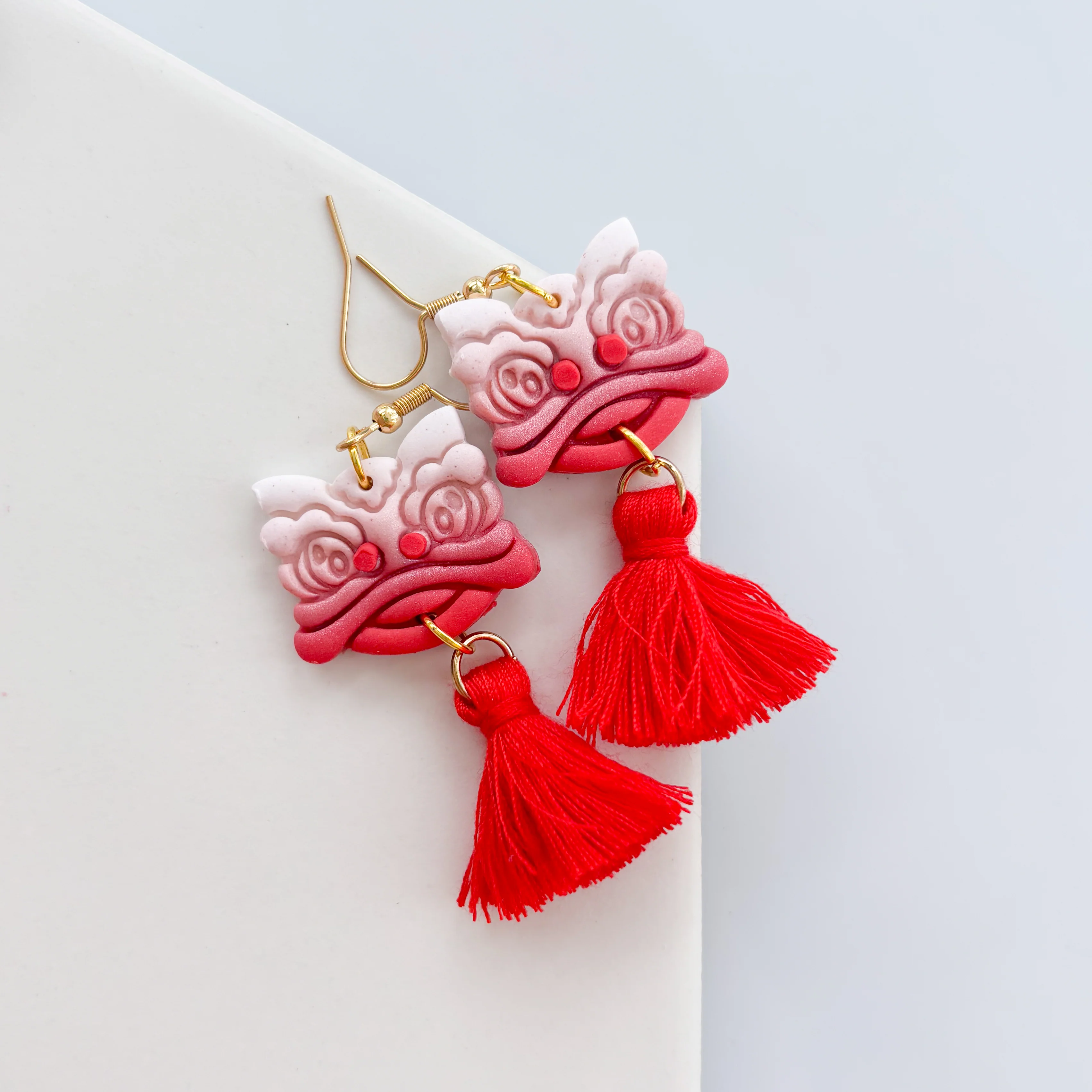 LION DANCE TASSEL EARRINGS - Image 2