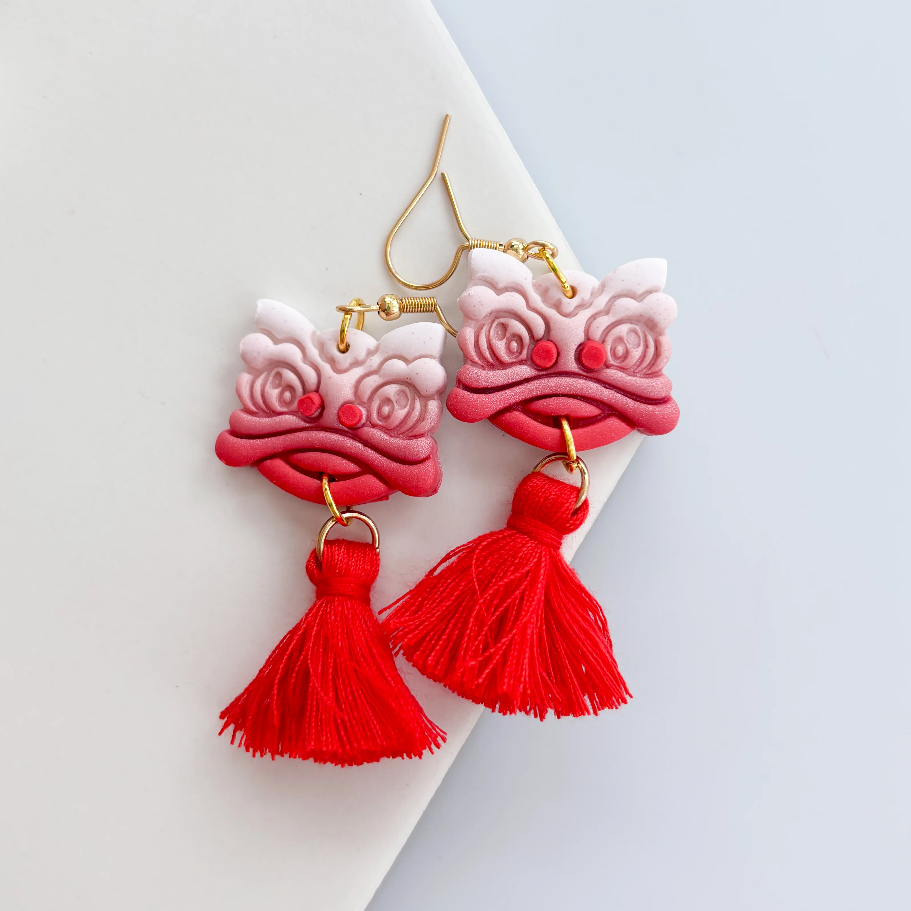 LION DANCE TASSEL EARRINGS - Image 3