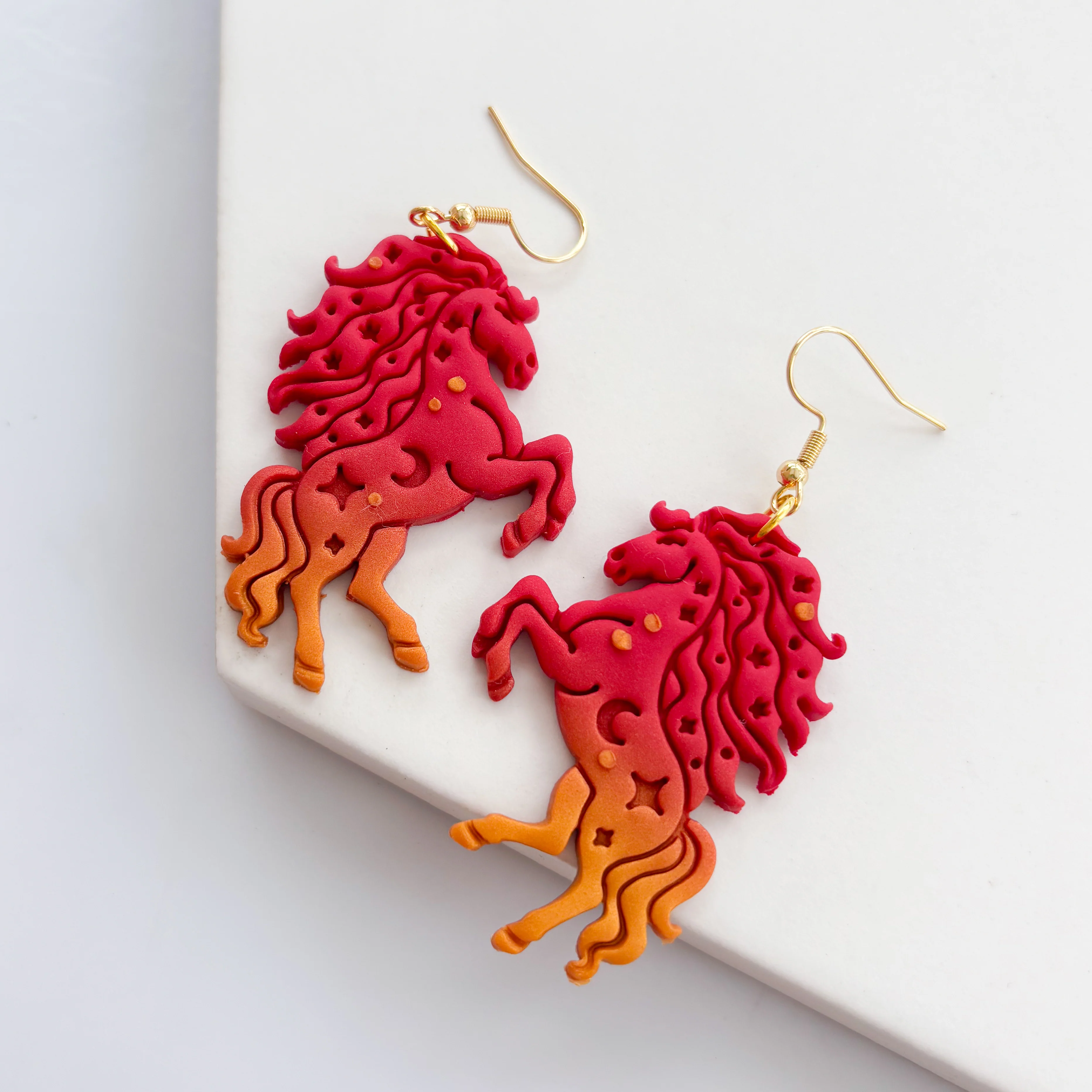 STARRY LUNAR NEW YEAR HORSE EARRINGS - Image 2