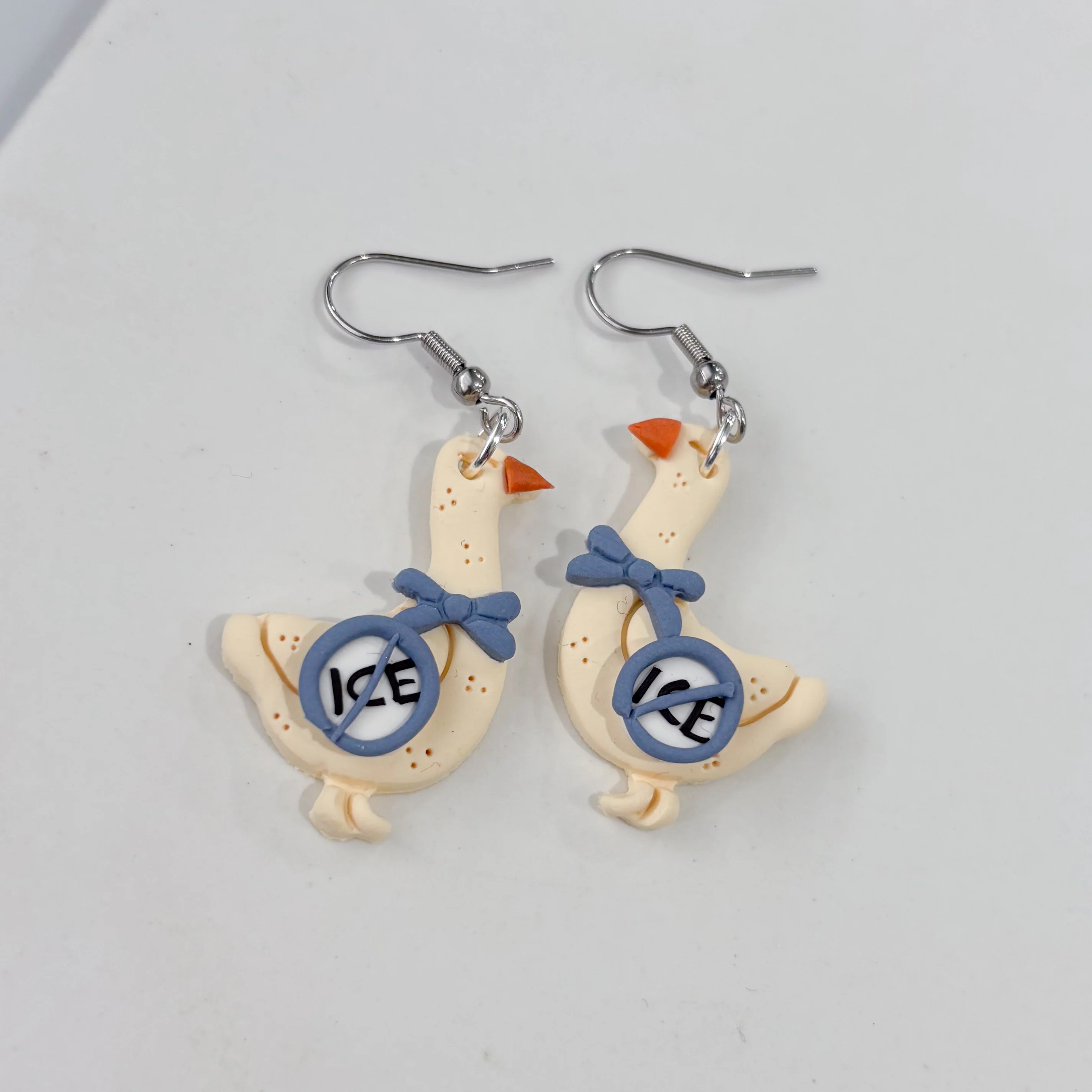ICE OUT GEESE EARRINGS (BLUE) - Image 3