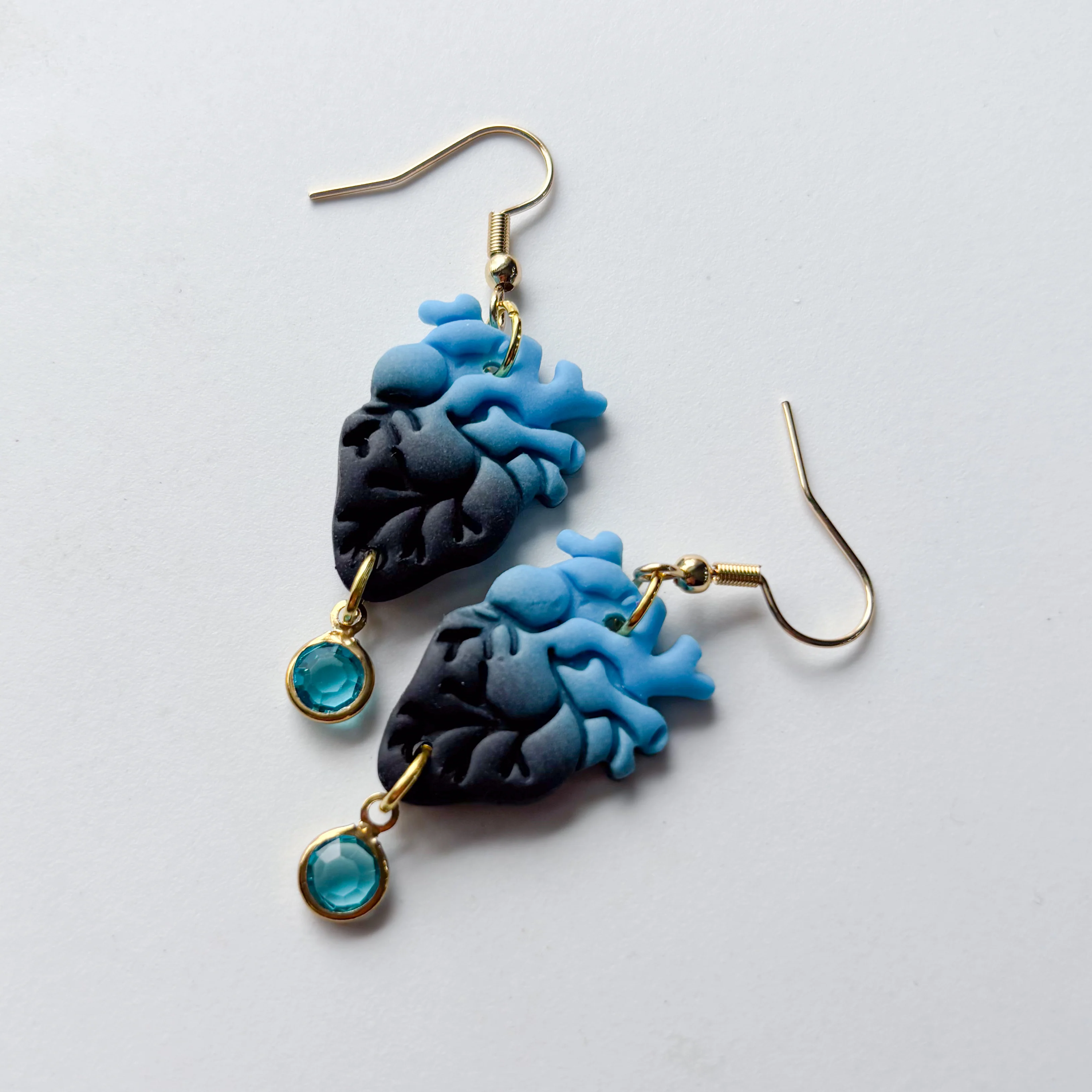 FROST ANATOMICAL HEART EARRINGS - Image 1