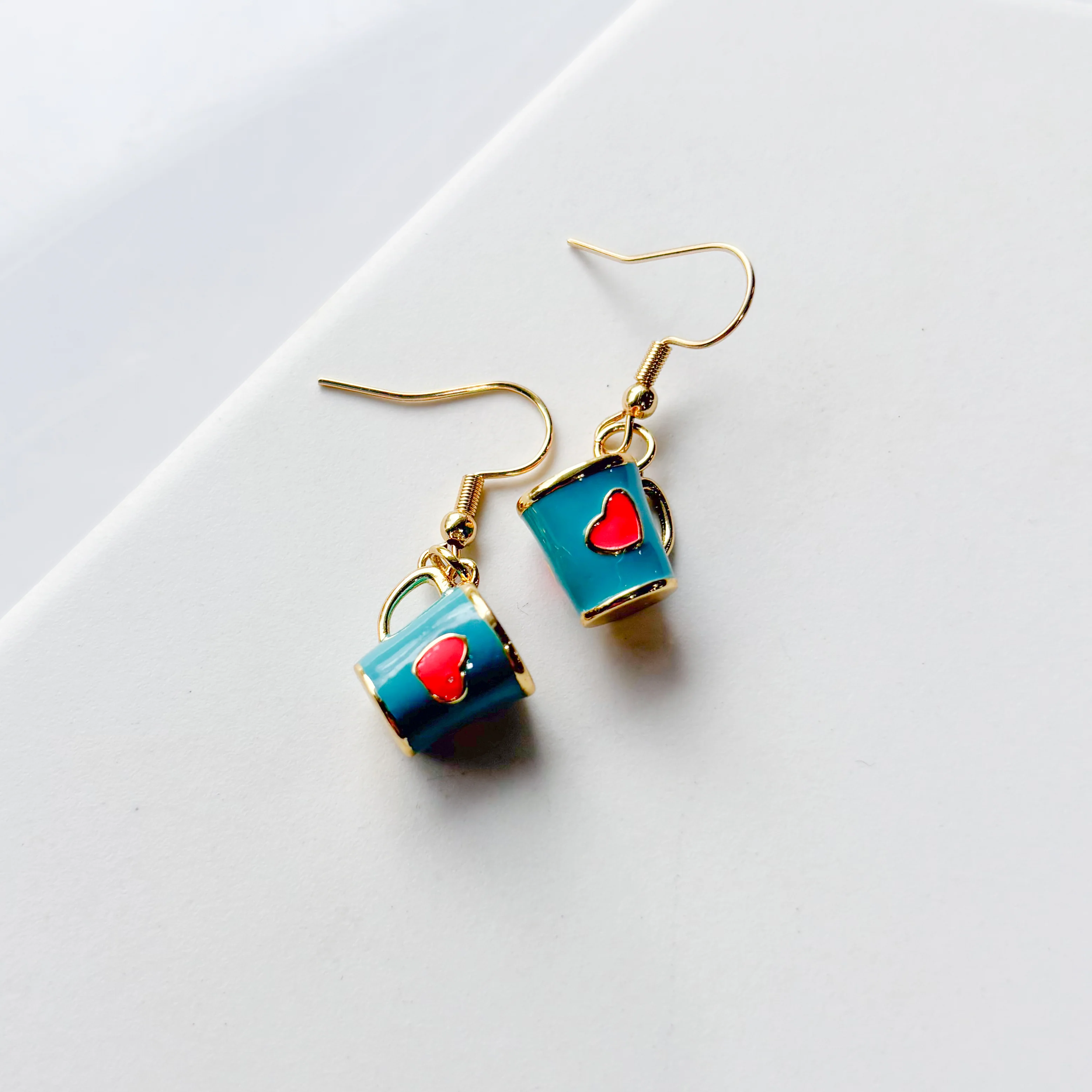 BLUE MUG CHARM EARRINGS - Image 2