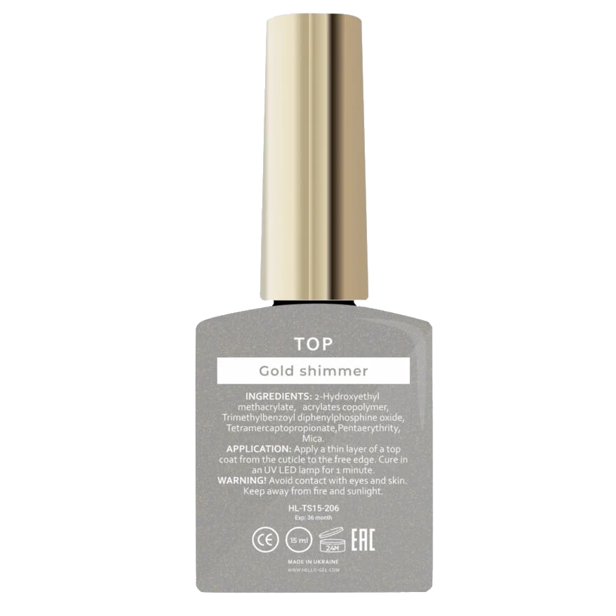 HEYLOVE - Gold Shimmer Top, 15ml - Image 2