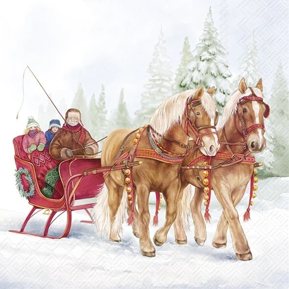 Lunch Napkin, Sleigh Bells