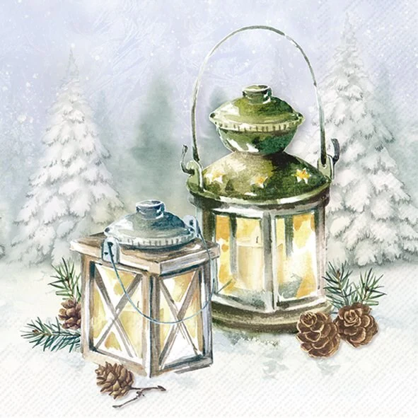 Lunch Napkin, A Frosty Night
