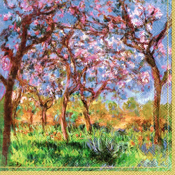 Lunch Napkin, Monet Springtime - Image 1