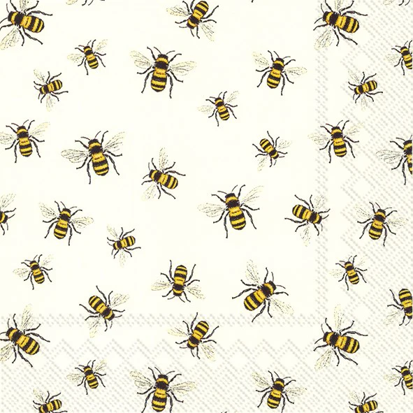 Lunch Napkin, Lovely Bees - Image 1