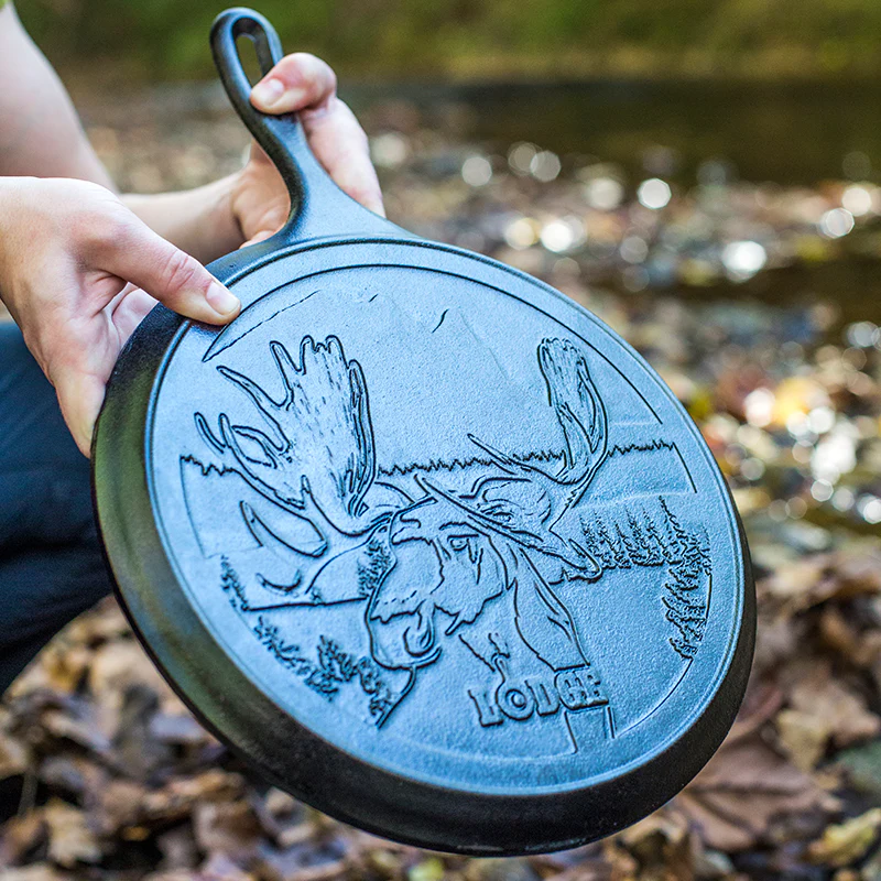 Round Griddle - Moose, Cast Iron - Image 2