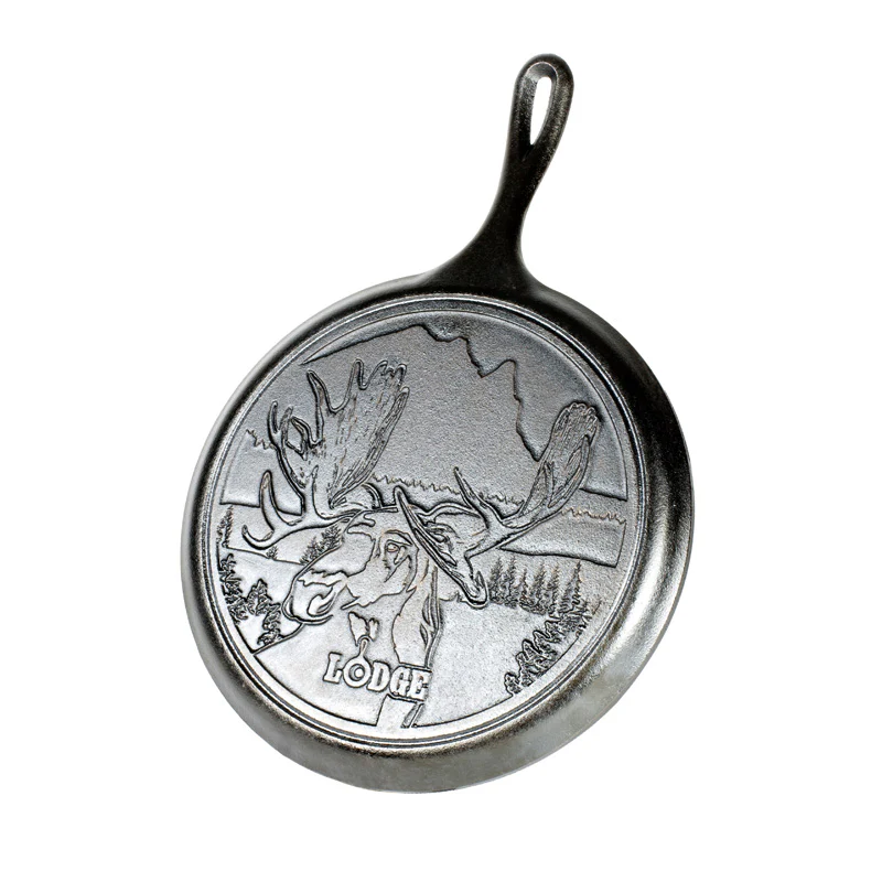Round Griddle – Moose, Cast Iron