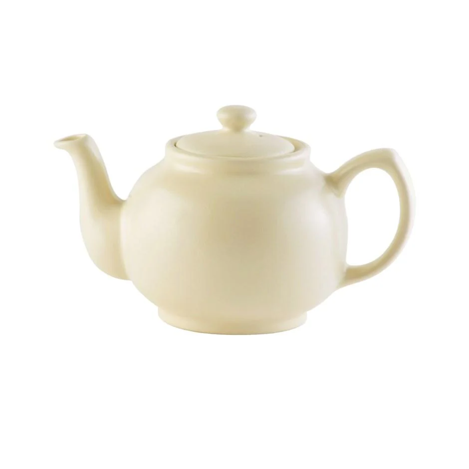 Teapot 6 cup, Matte Cream - Image 1