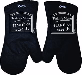 Oven Mitt Set, Today’s Menu