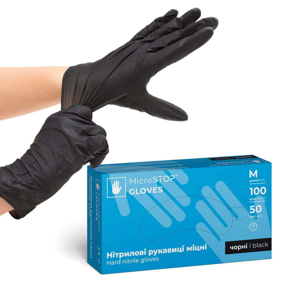 MicroStop nitrile gloves M size - Image 1