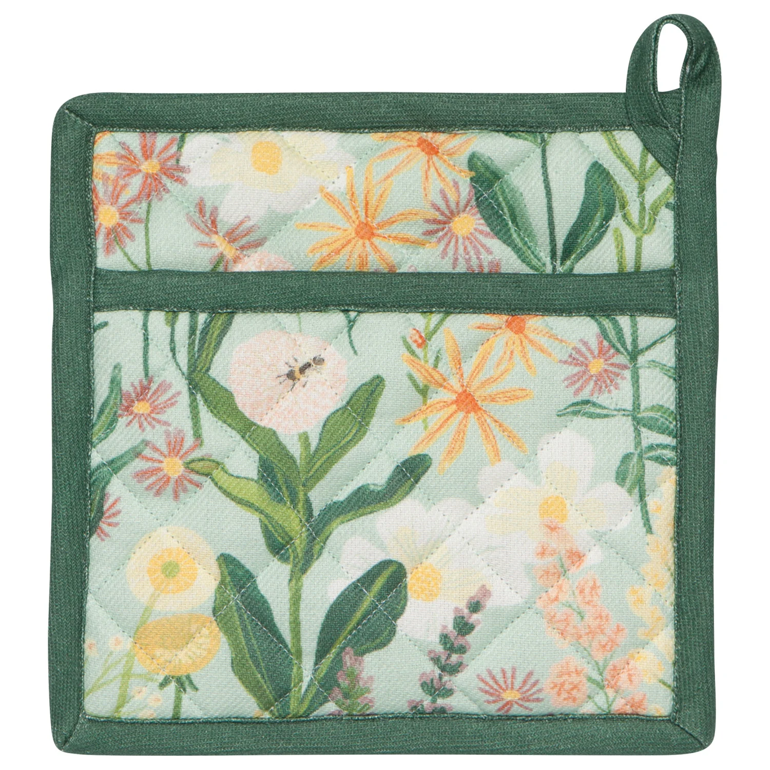 Pot Holder, Bees & Blooms