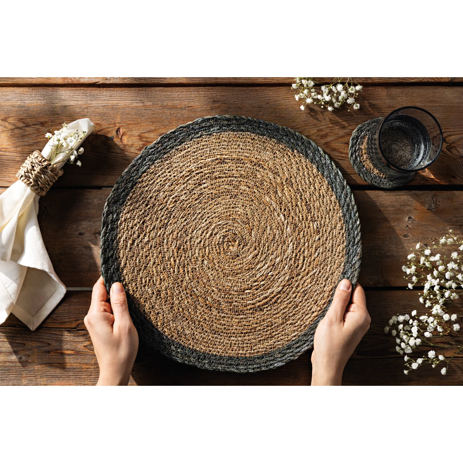 Placemat, Seagrass Bay Blue - Image 2