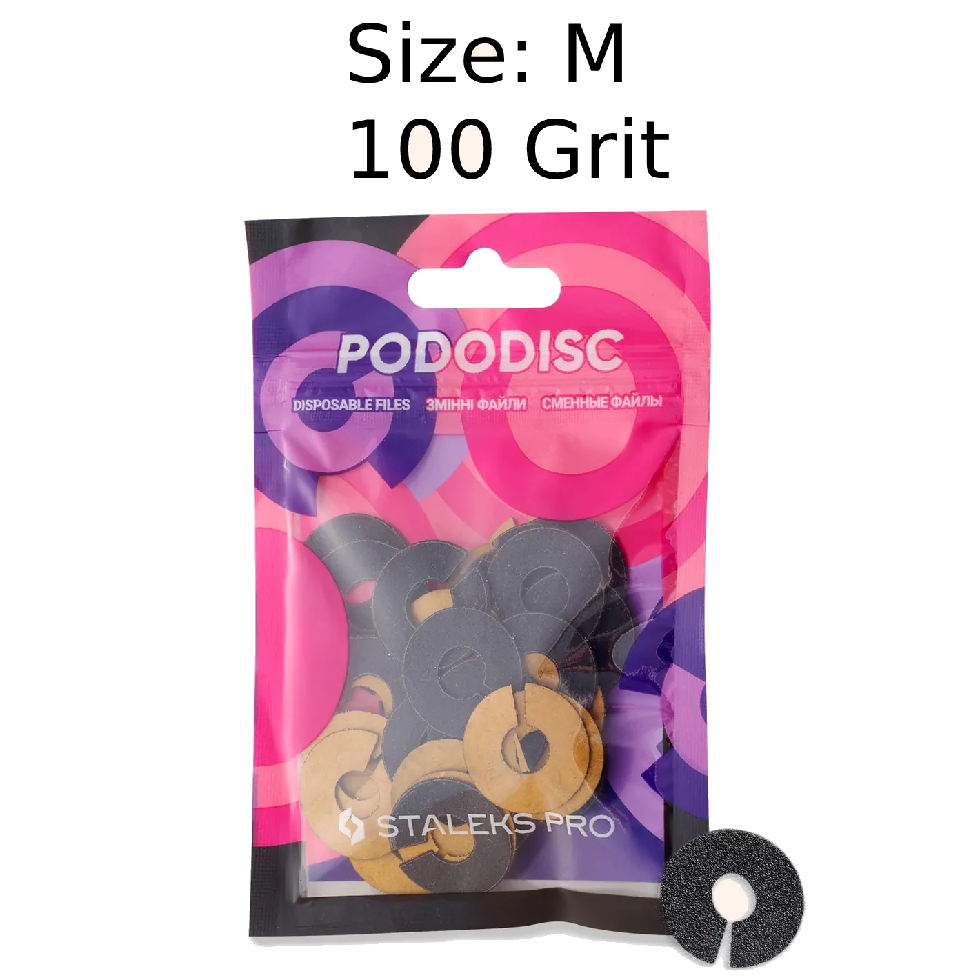 STALEKS PRO EXPERT UMBRELLA PODODISC RINGLIKE DISPOSABLE FILES SIZE M 20 MM DIAMETER REFILL PADS FOR PEDICURE DISC 50 PCS PDFR-20- STALEKS™ - Image 3