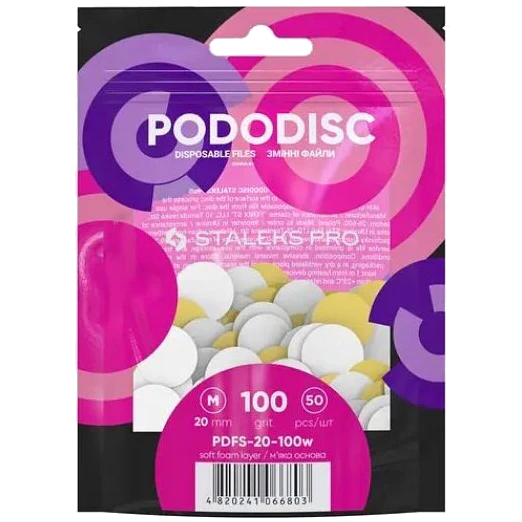 STALEKS PRO M PODODISC DISPOSABLE FILES SOFT BASE FOR PEDICURE DISC 20MM (50 PCS) PDFS-20- STALEKS™ - Image 3