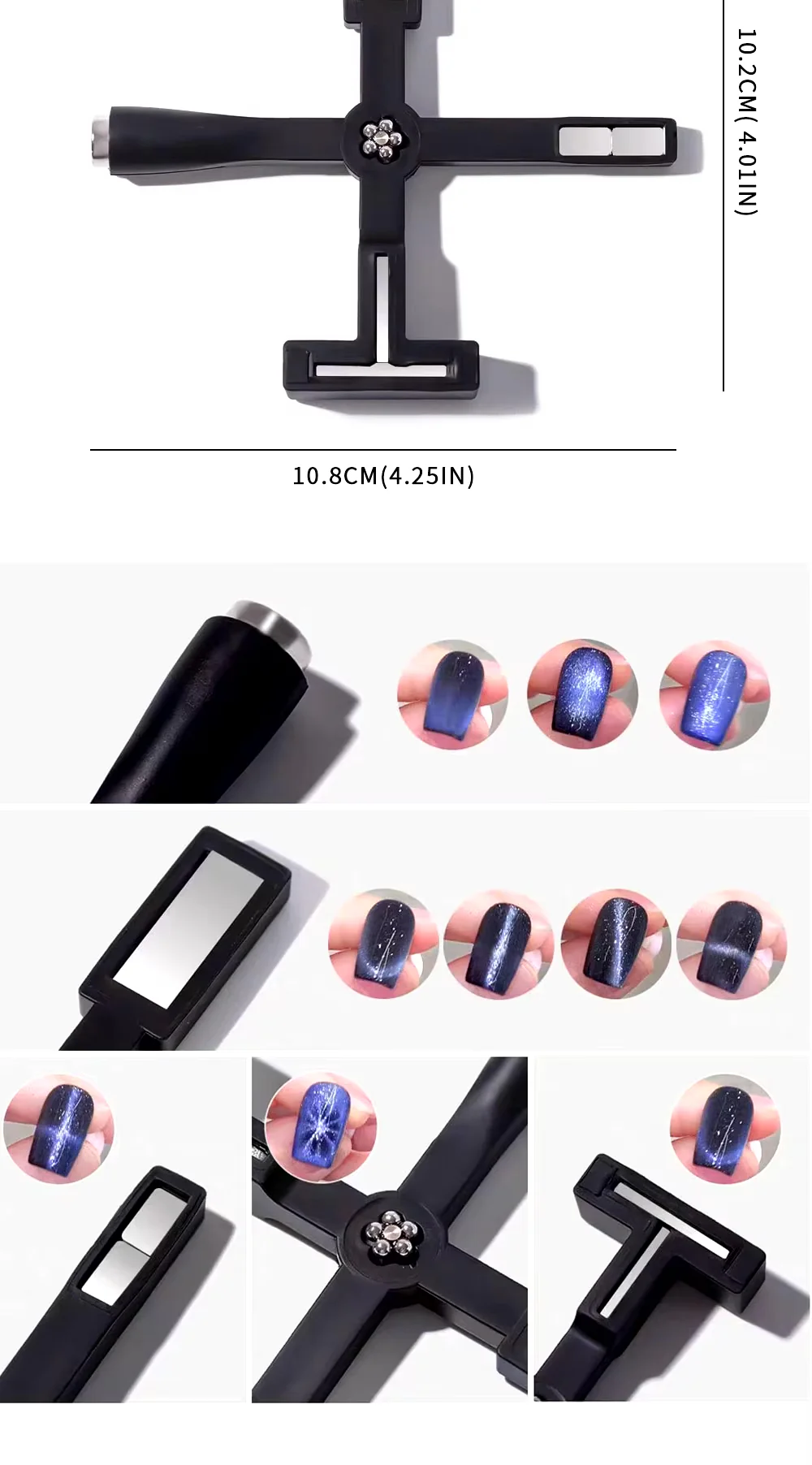 25 PCS NAIL ART CAT EYE DESING MAGNET SET #01 - Image 2