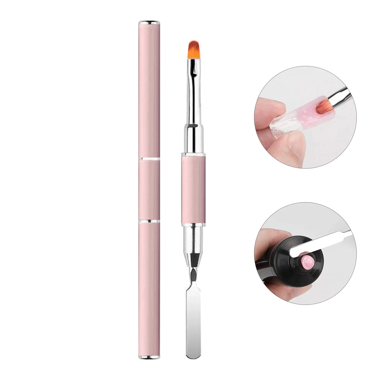 GEL BRUSH & PICKER, 2 IN 1 DESIGN NAIL TOOL