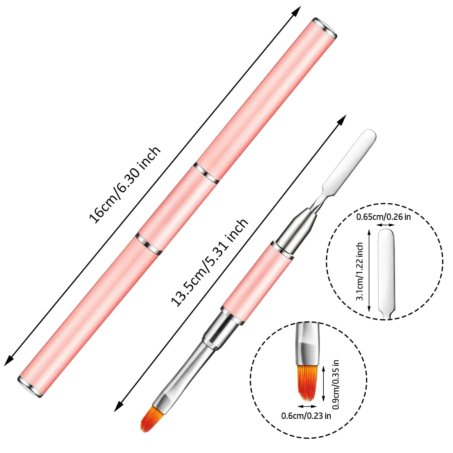 GEL BRUSH & PICKER, 2 IN 1 DESIGN NAIL TOOL - Image 2