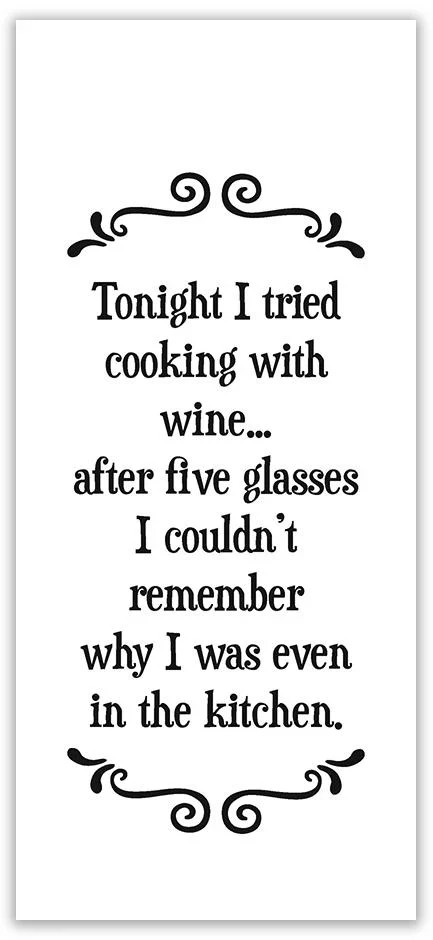 Tea Towel, Five Glasses - Image 1