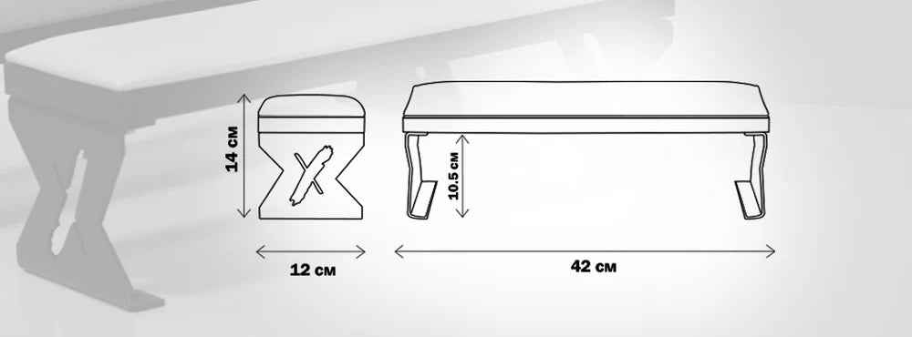 Shemax Hand Rest Comfort - Grаy on black legs - Image 3