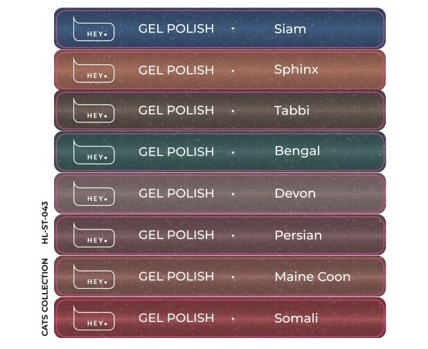 HEYLOVE – Stickers for Swatches Polish Cat’s Collection #39