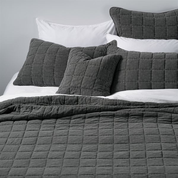 Quilt & Shams Set, Sweet Charcoal - Queen - Image 1