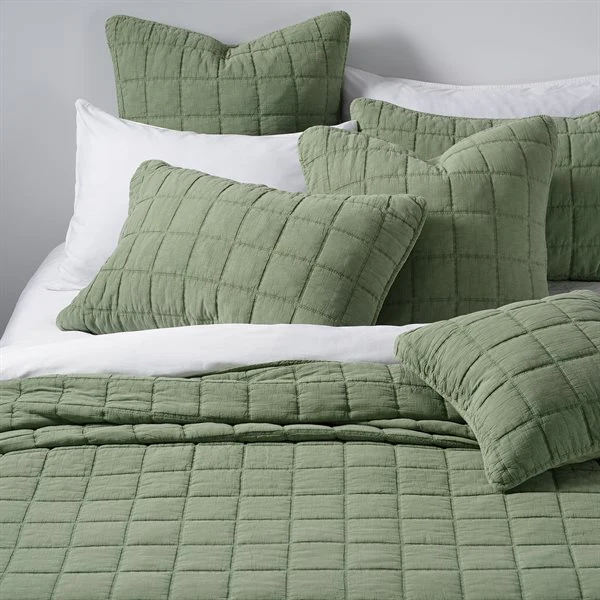 Quilt & Shams Set, Sweet Green - Queen - Image 1