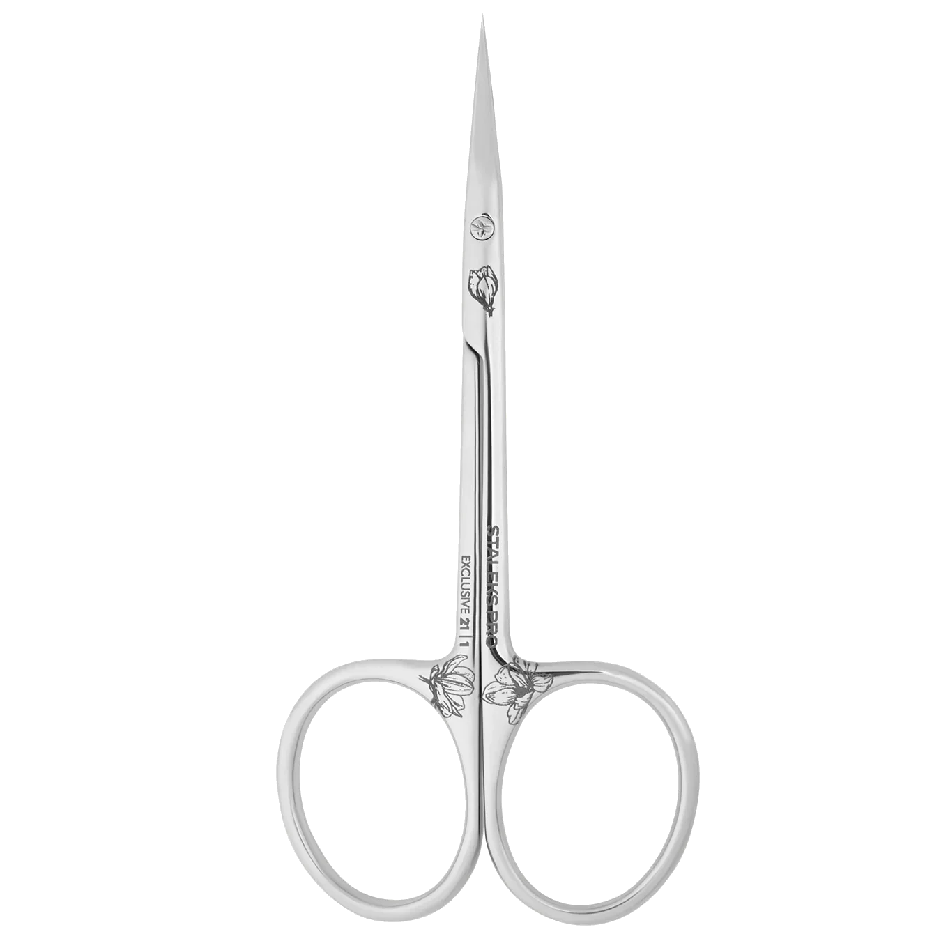 STALEKS PRO EXCLUSIVE 21 TYPE 1 PROFESSIONAL CUTICLE SCISSORS WITH CURVED BLADE MAGNOLIA SX-21/1M- STALEKS™ - Image 1