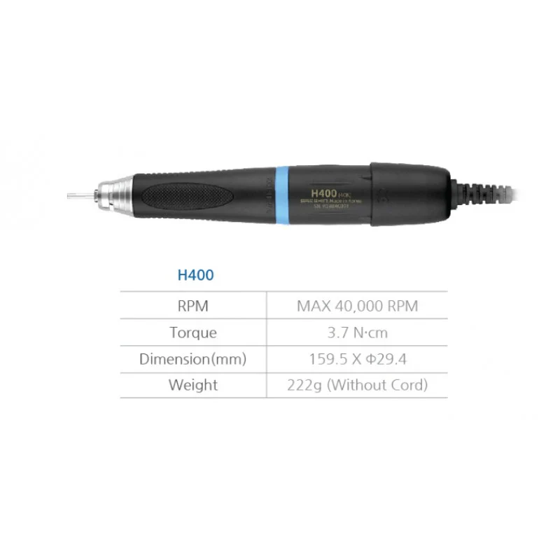 Saeshin Strong 210 / H400 40K RPM Nail Drill - Image 2