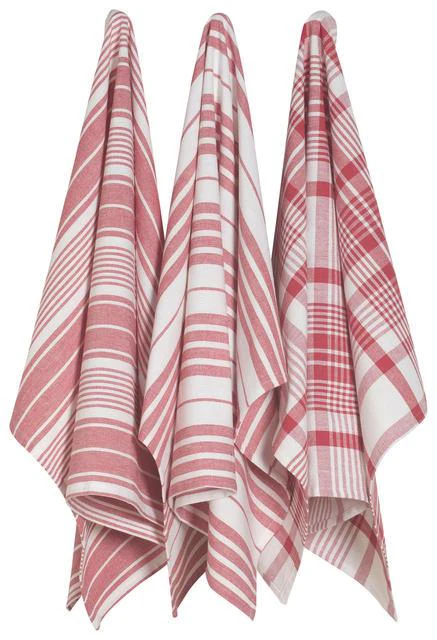 Jumbo Dish Towel Set  - Red - Image 1