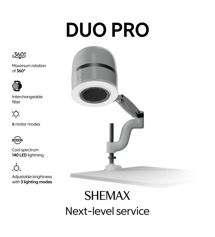 SHEMAX Duo Pro Professional Nail Dust Collector - Image 2