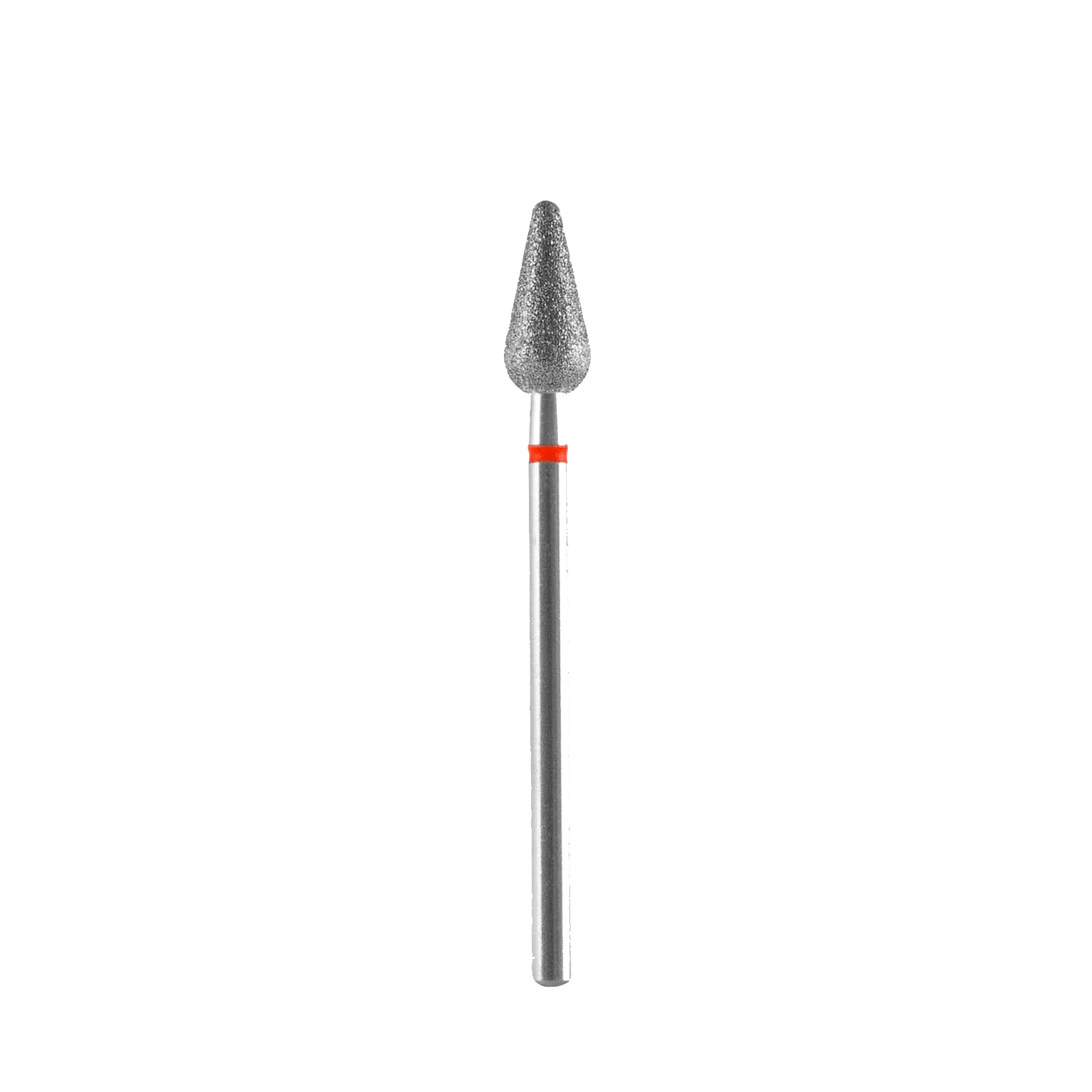 DIAMOND NAIL DRILL BIT, “ROUNDED PEAR”, RED, HEAD DIAMETER 5/12MM (FA101R050/12) – STALEKS