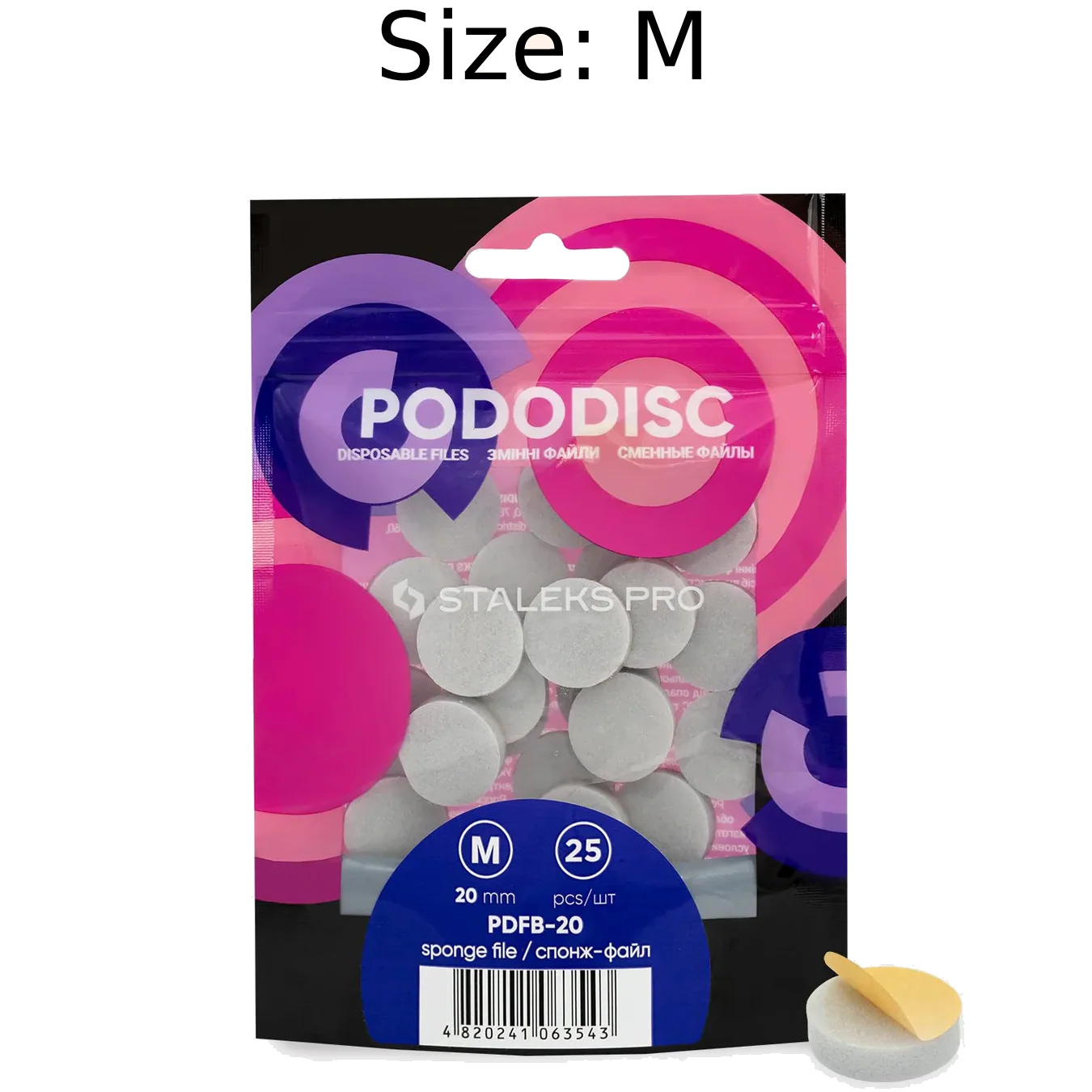STALEKS PRO PODODISC DISPOSABLE DISC FILES SPONGES FOR PEDICURE 25 PCS PDFB- STALEKS™ - Image 3