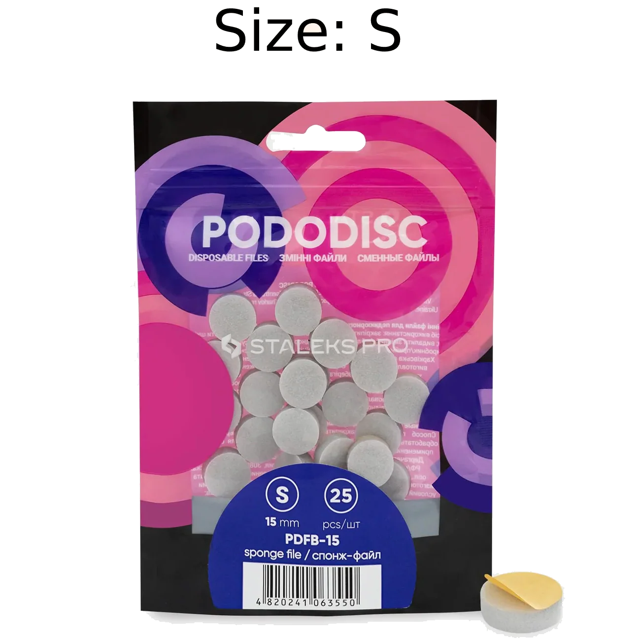 STALEKS PRO PODODISC DISPOSABLE DISC FILES SPONGES FOR PEDICURE 25 PCS PDFB- STALEKS™ - Image 2
