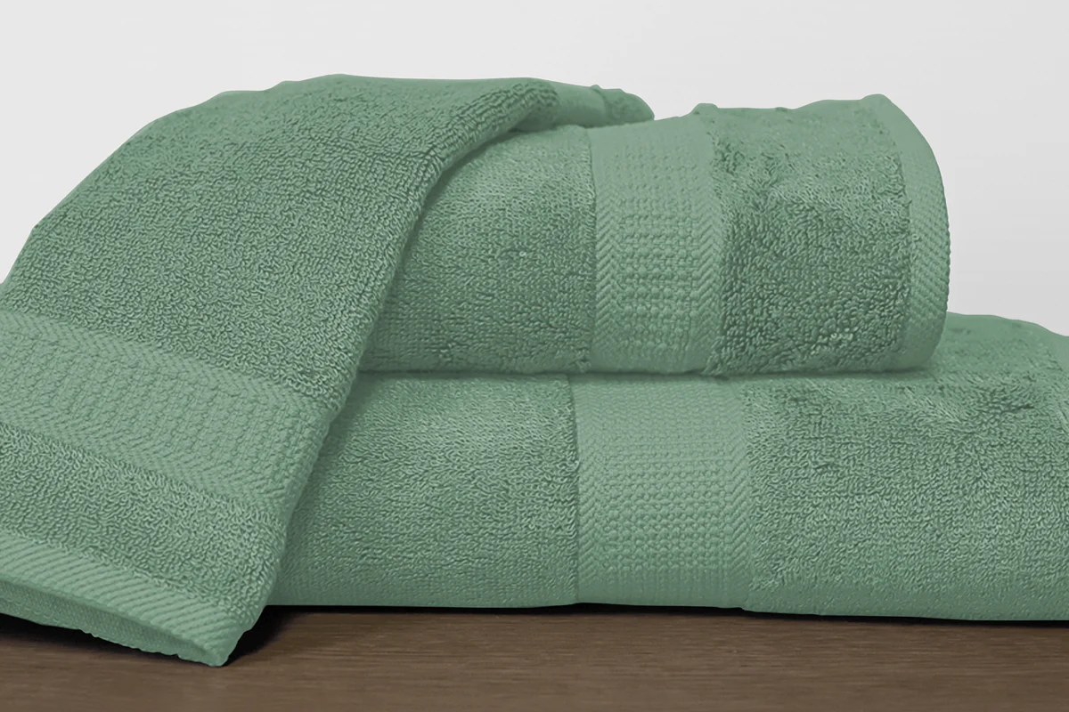 Bamboo Cotton Towels - Parsley Green - Image 1