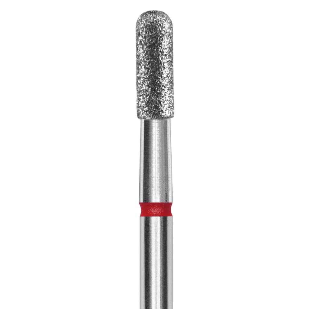 DIAMOND NAIL DRILL BIT, "CYLINDER", RED, HEAD DIAMETER 2.3/6.5MM (FA30R023/6.5) - STALEKS™ - Image 2