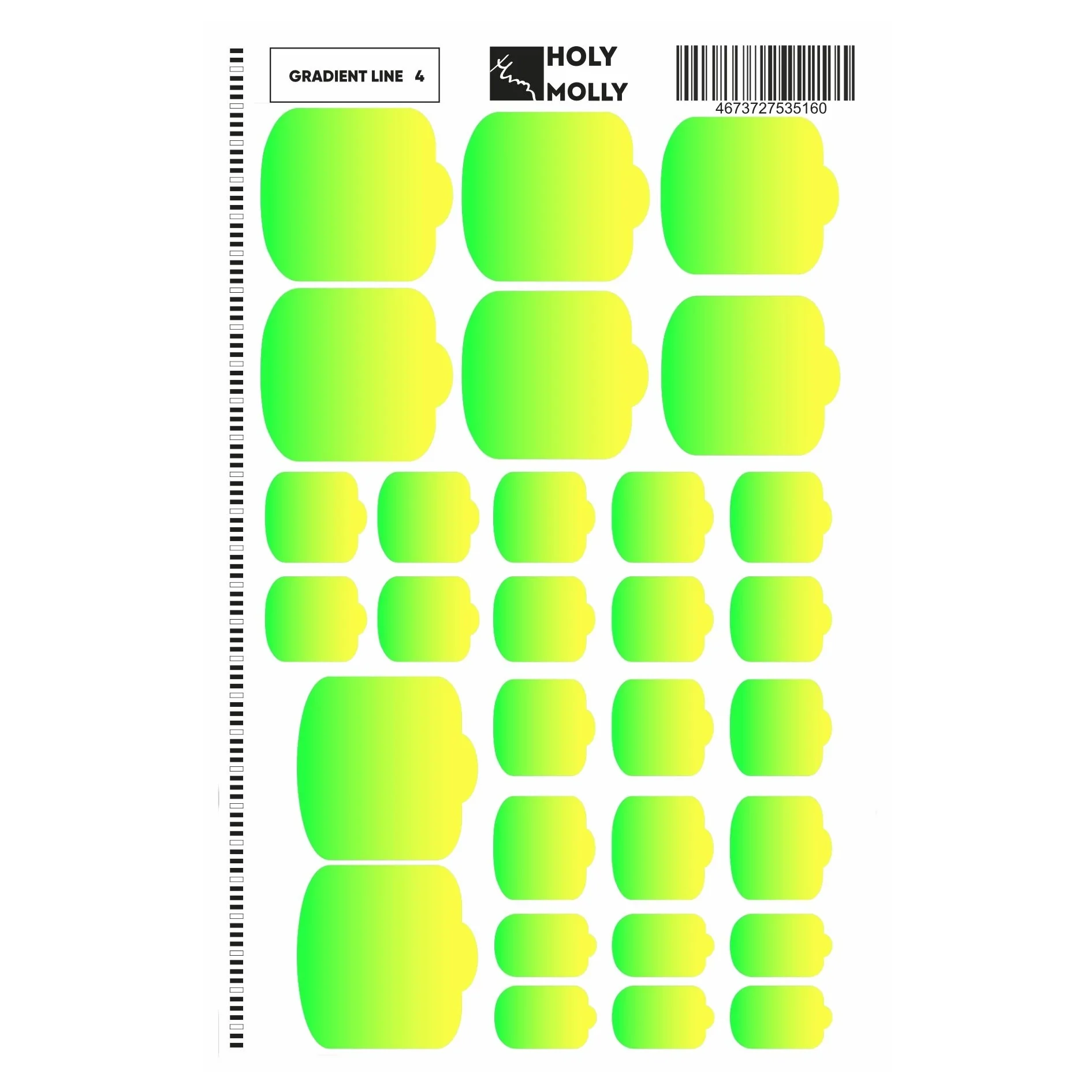 PEDICURE FILM GRADIENT LINE #4- HOLY MOLLY