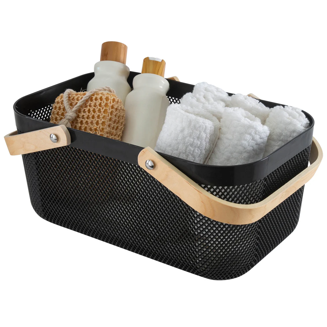 Mesh Storage Basket, Large Black - Image 2