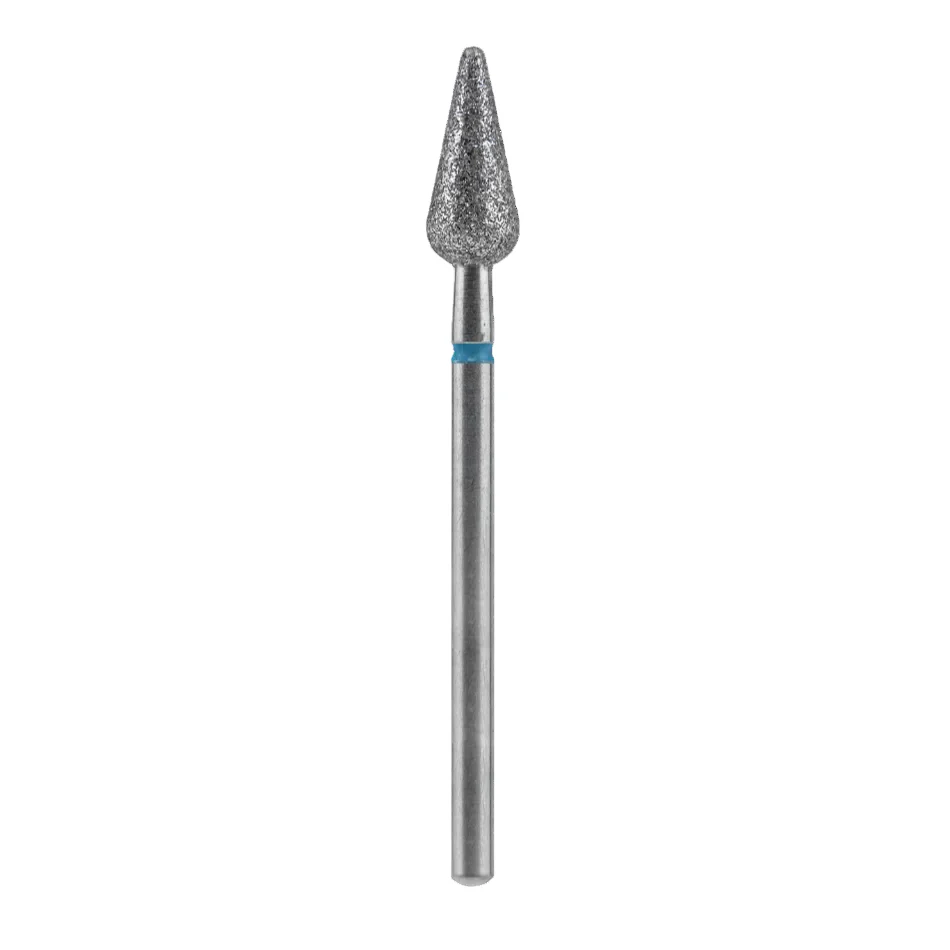 STALEKS - Diamond nail drill bit, "Pointed Pear", blue, EXPERT 5/12 mm (FA100B050/12) - Image 2
